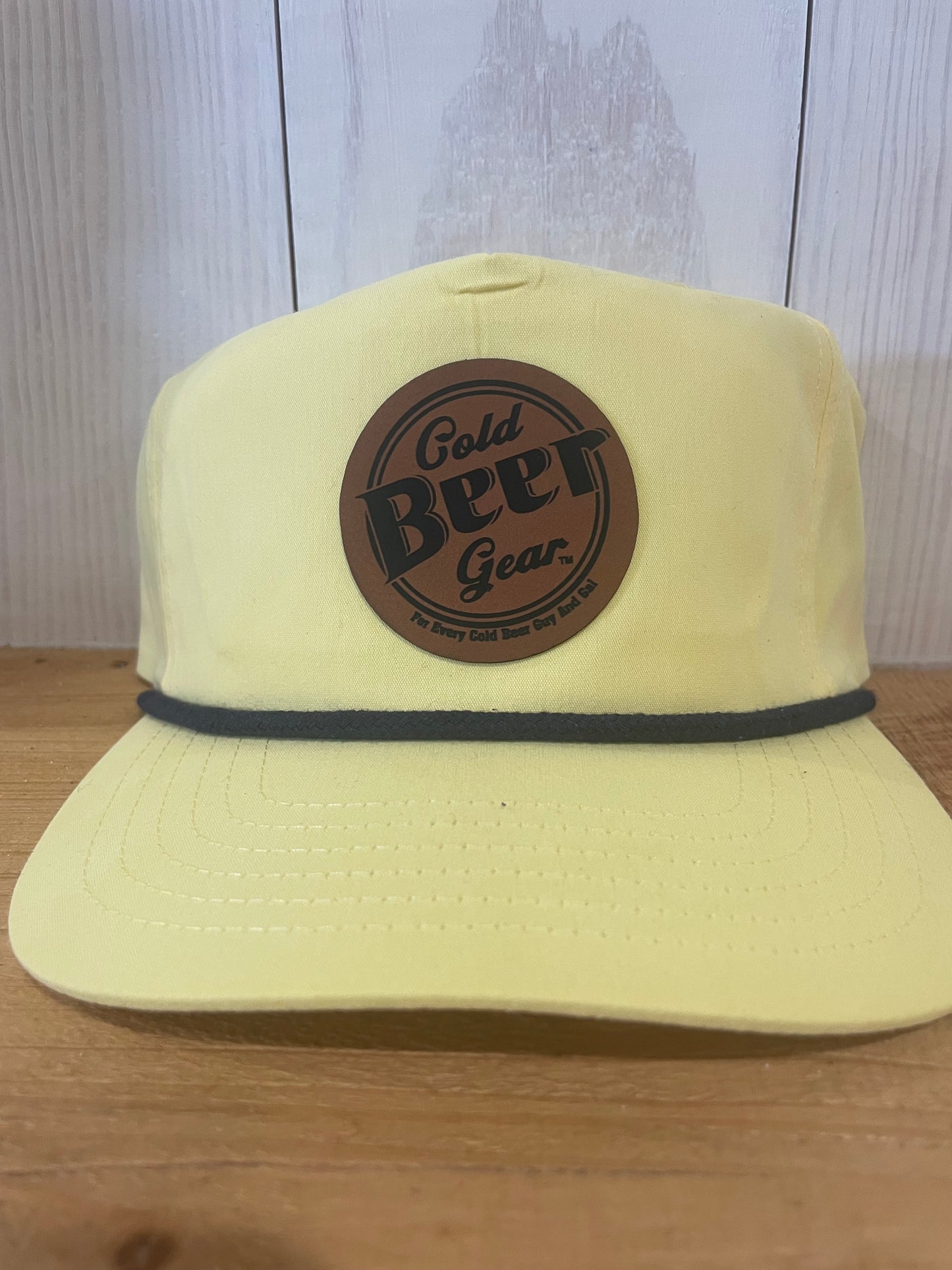 Cold Beer Gear Rope Hat (Yellow/Navy)