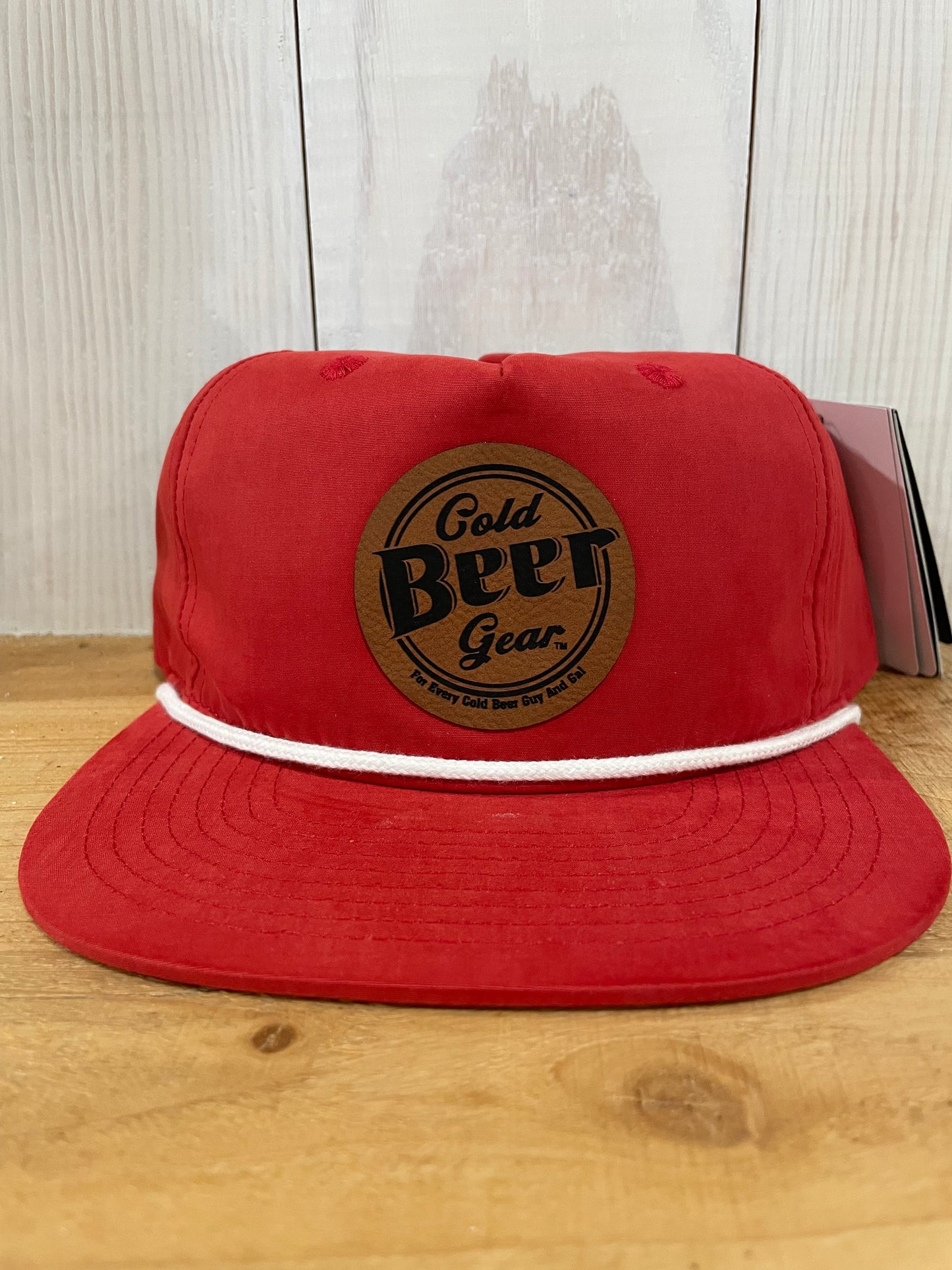 Cold Beer Gear Rope Hat (Red/White)