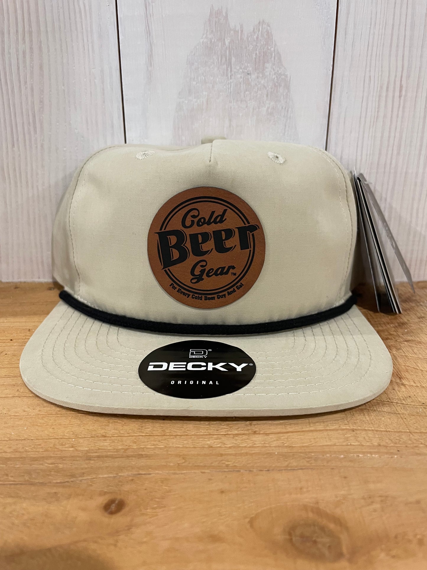 Cold Beer Gear Rope Hat (Khaki/black)