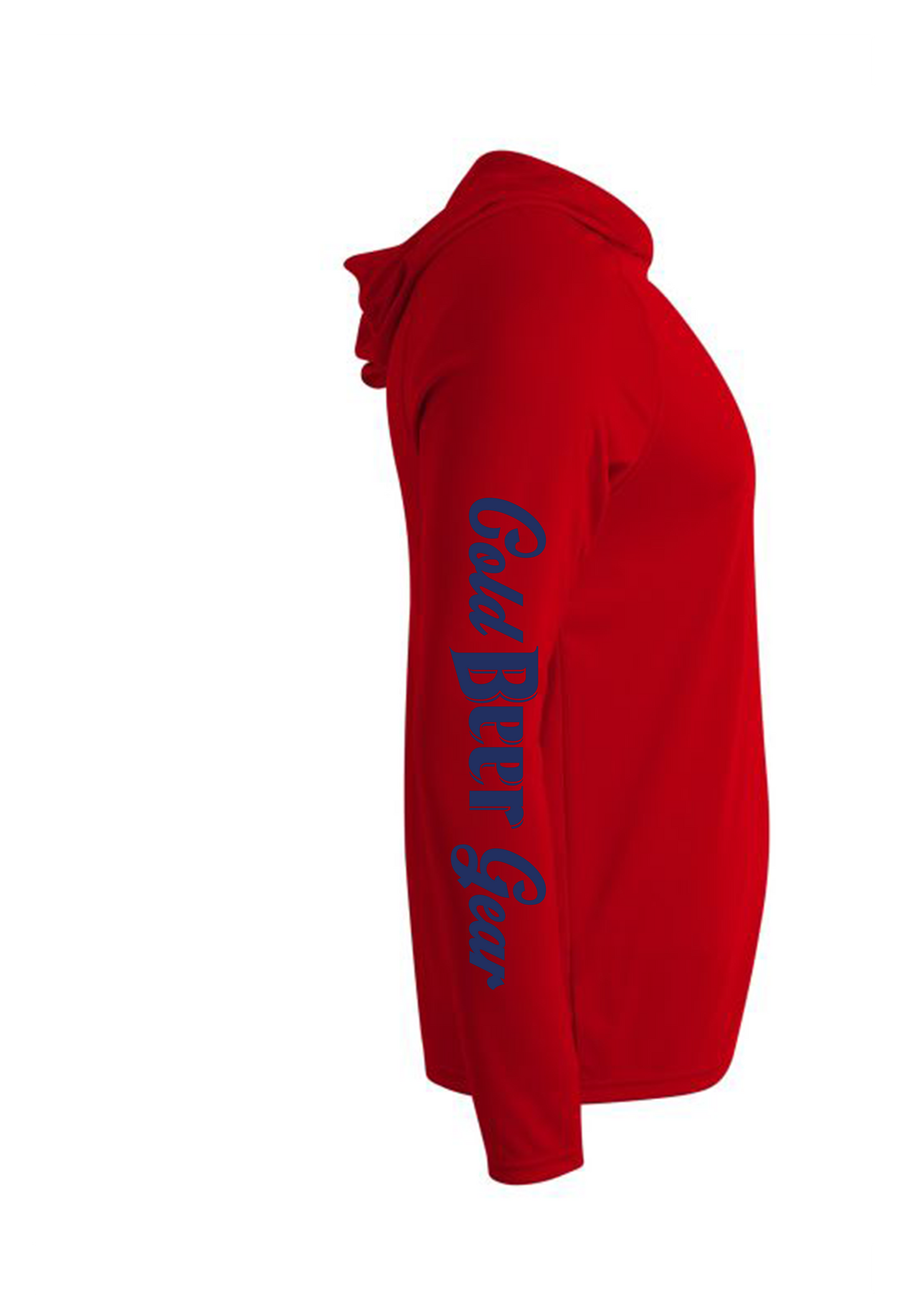 #CBG GULF OF AMERICA HOODED FISHING LONG SLEEVE DRIFIT (RED)
