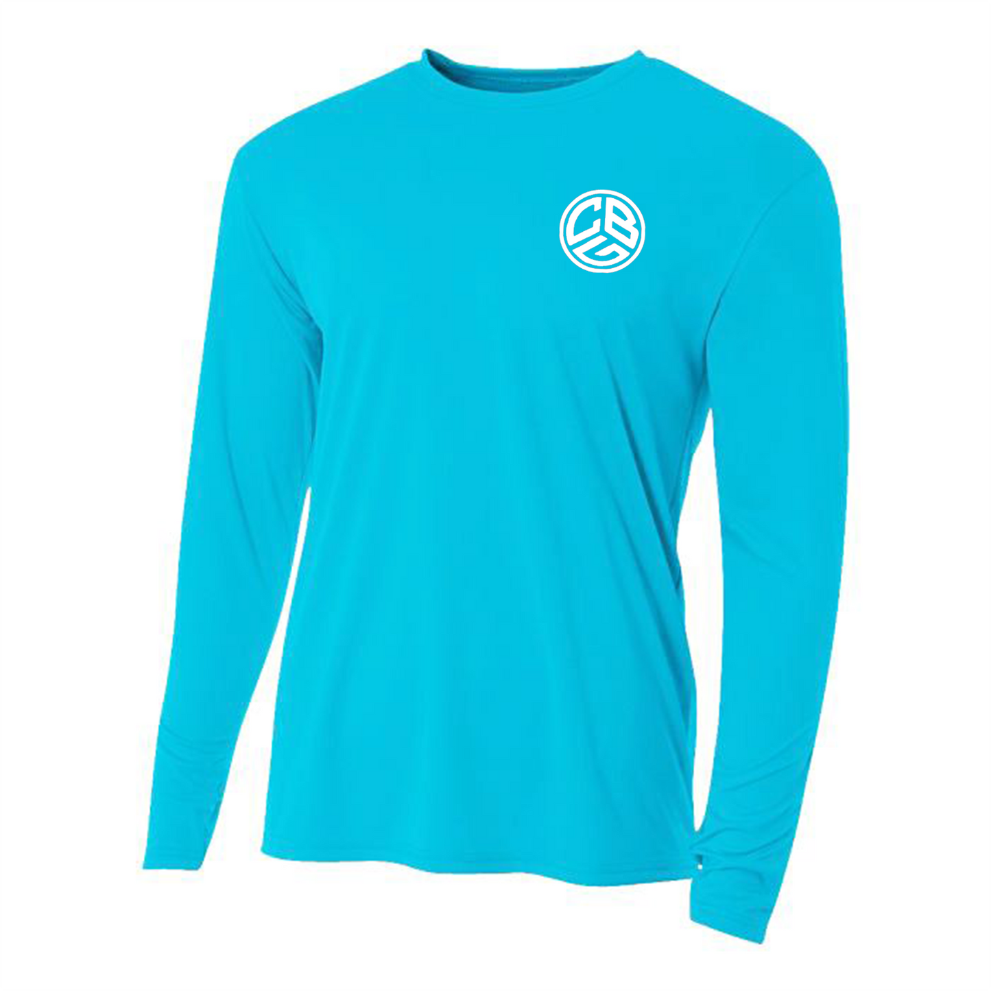 CBG FISHING LONG SLEEVE DRIFIT (ELECTRIC BLUE WITH WHITE)