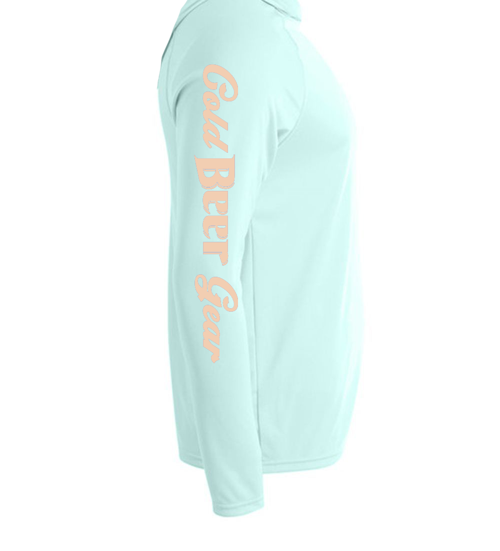 CBG FISHING LONG SLEEVE DRIFIT (SEA FOAM WITH PEACH)