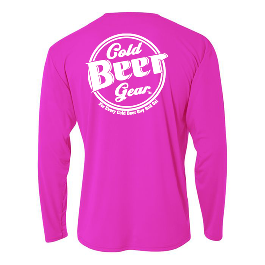 CBG FISHING LONG SLEEVE DRIFIT (FUSCHIA WITH WHITE)