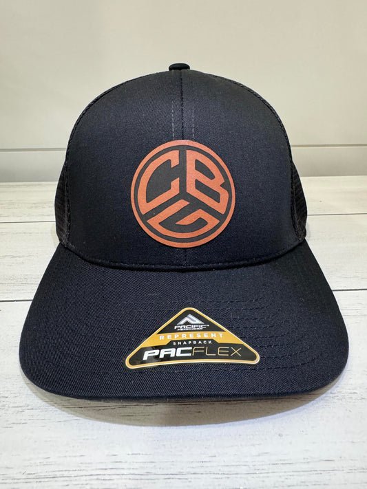 CBG Hat (ALL BLACK) MID PROFILE FLEX FIT