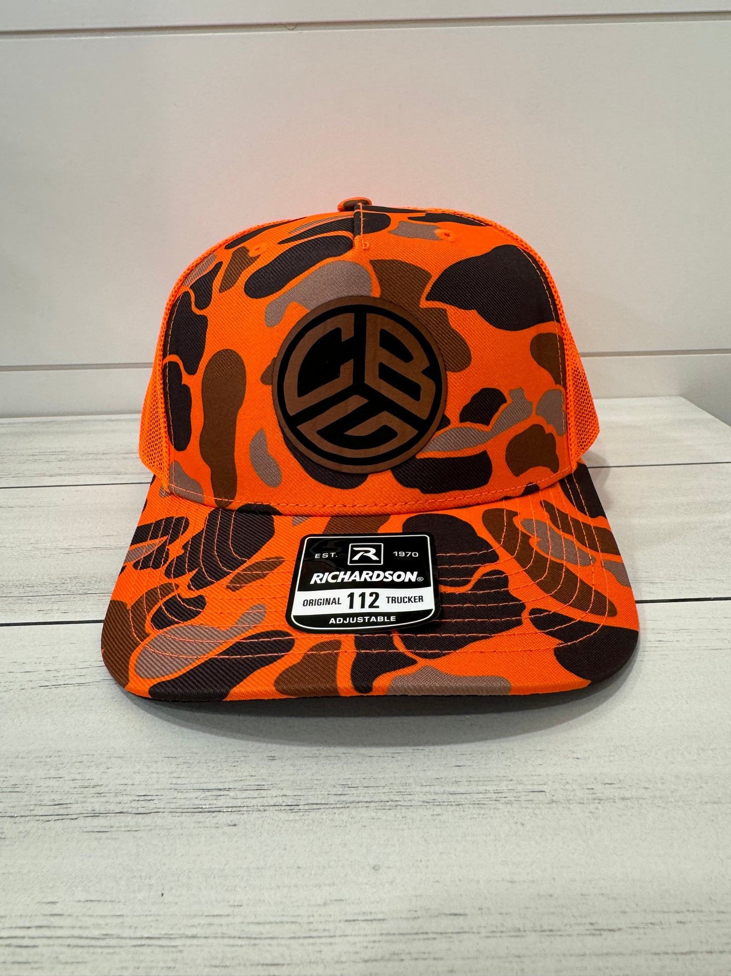 CBG Hat (Orange Camo) Mid Profile