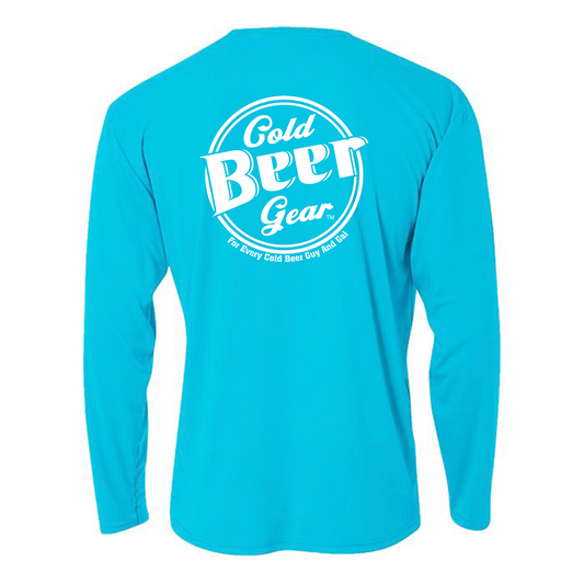 CBG FISHING LONG SLEEVE DRIFIT (ELECTRIC BLUE WITH WHITE)