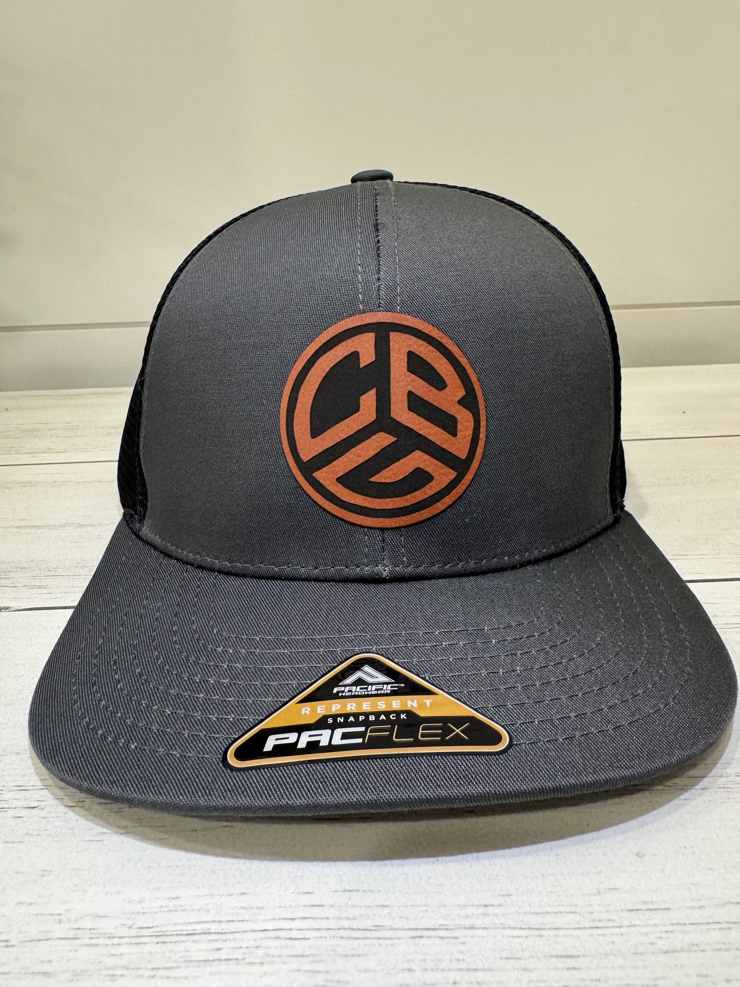 CBG Hat (GREY FRONT/BLACK BACK) MID PROFILE FLEX FIT