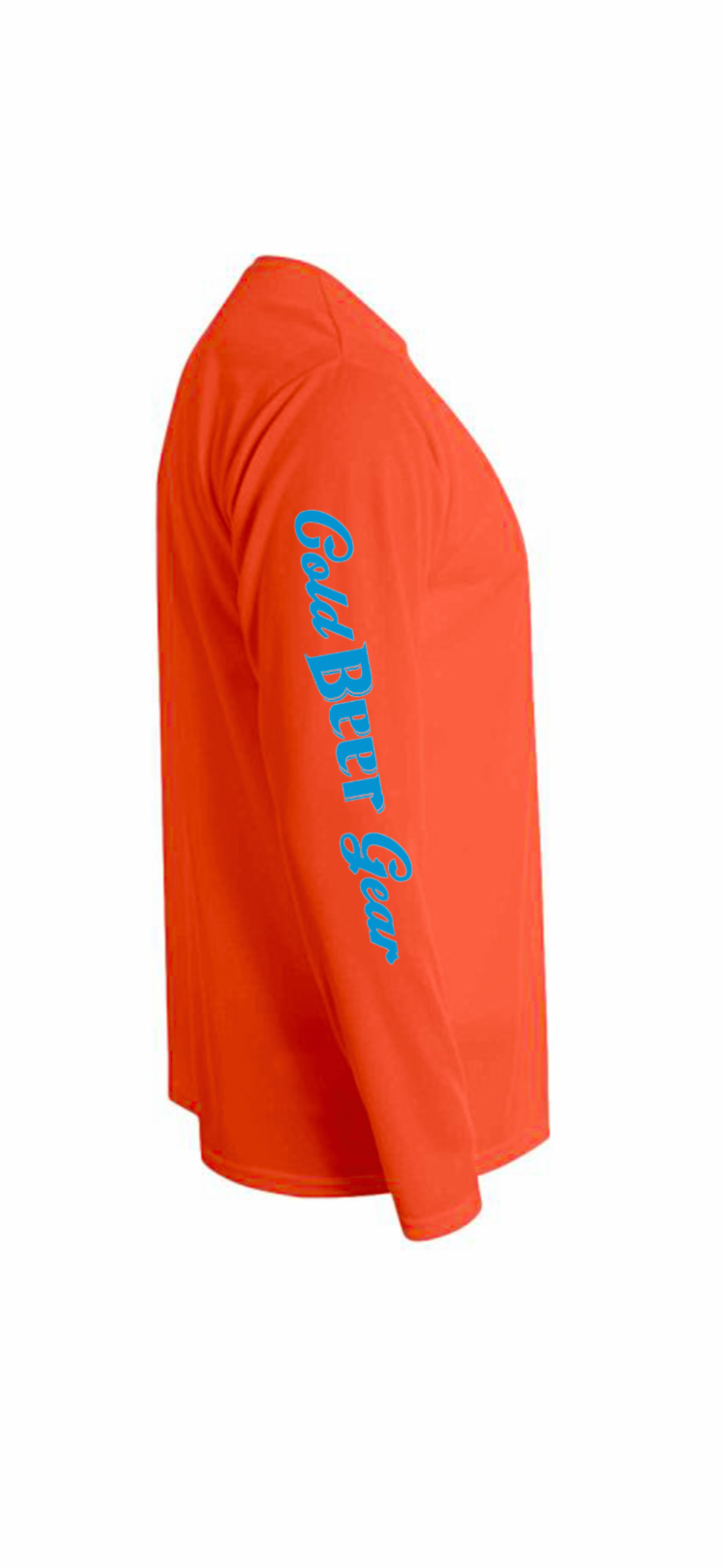 CBG Fishing Long Sleeve (NEON CORAL with Electric Blue)