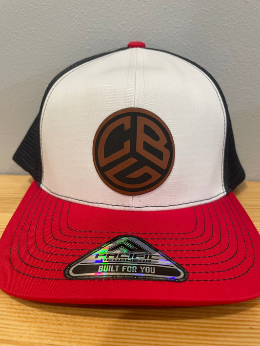 CBG Logo Hat (RED/WHITE&BLUE) MID PROFILE FLEX FIT