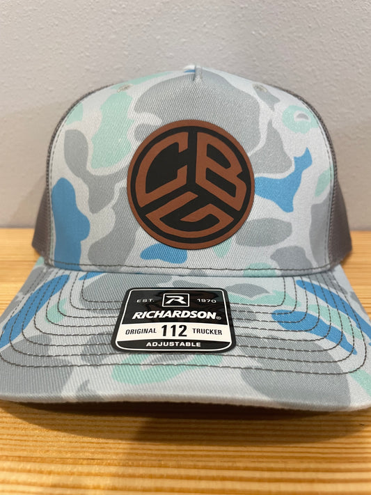 CBG LOGO HAT (SALTWATER BLUE DUCK CAMO) MID PROFILE