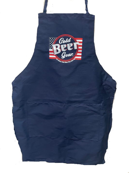 CBG APRON (NAVY WITH FLAG LOGO)