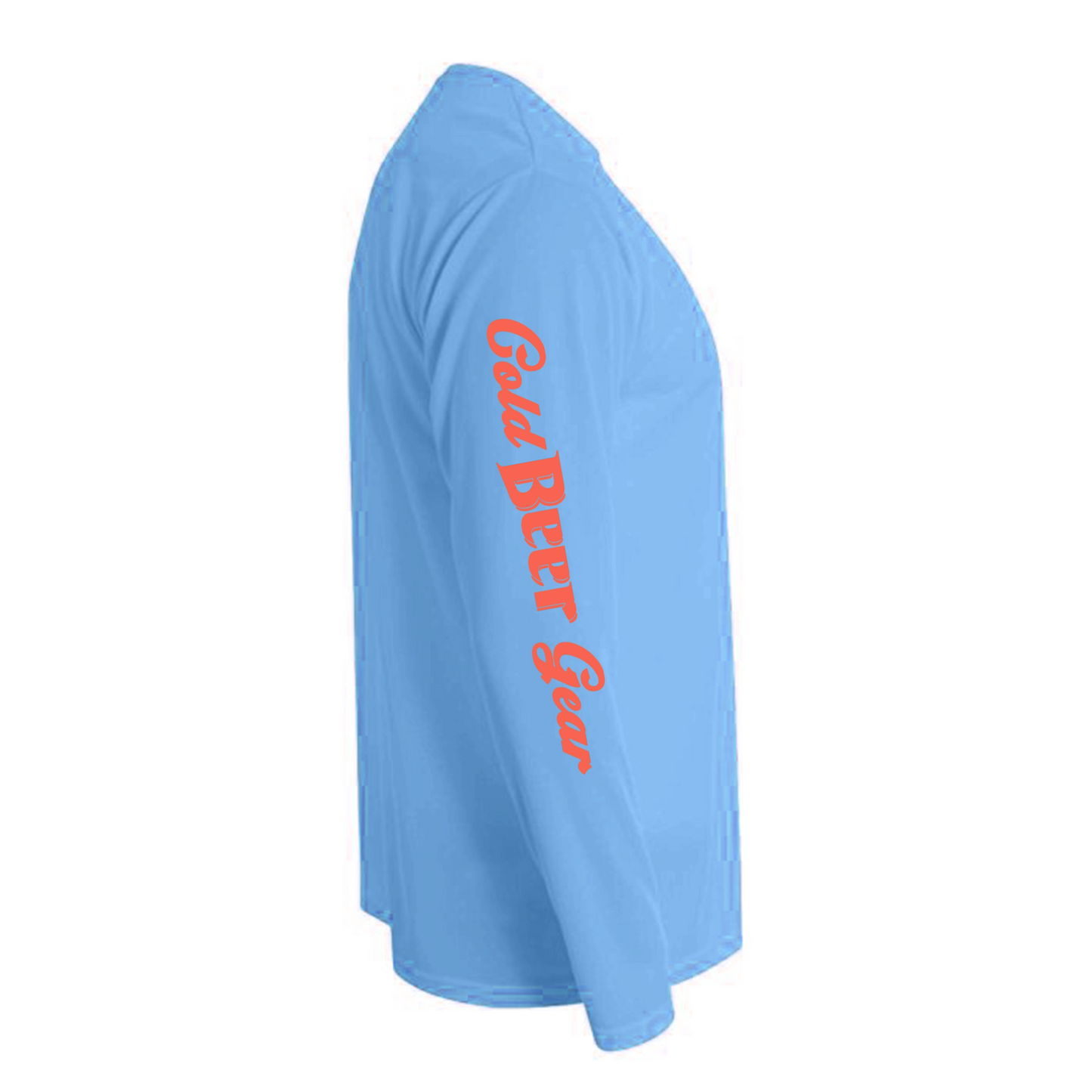 CBG FISHING LONG SLEEVE DRIFIT (LIGHT BLUE WITH CORAL)