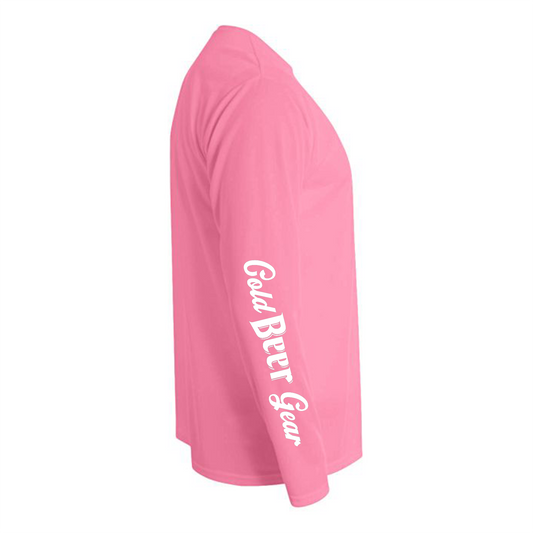 CBG FISHING LONG SLEEVE DRIFIT (LIGHT PINK WITH WHITE)