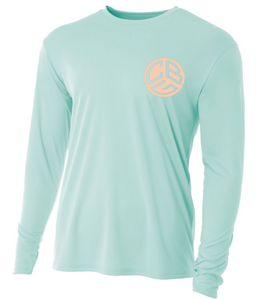 CBG FISHING LONG SLEEVE DRIFIT (SEA FOAM WITH PEACH)