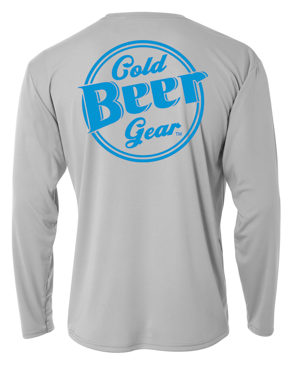 CBG FISHING LONG SLEEVE DRIFIT (GREY WITH ELECTRIC BLUE)