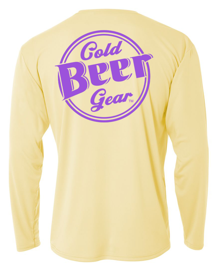 CBG FISHING LONG SLEEVE DRIFIT (YELLOW WITH PURPLE)