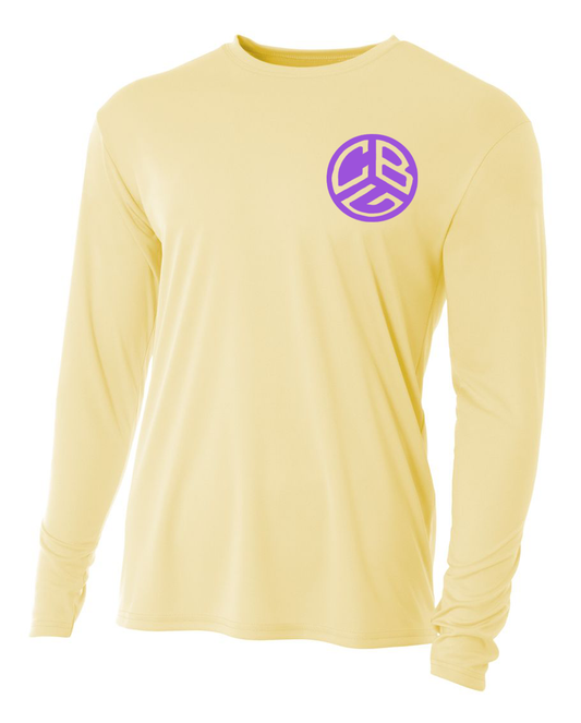 CBG FISHING LONG SLEEVE DRIFIT (YELLOW WITH PURPLE)