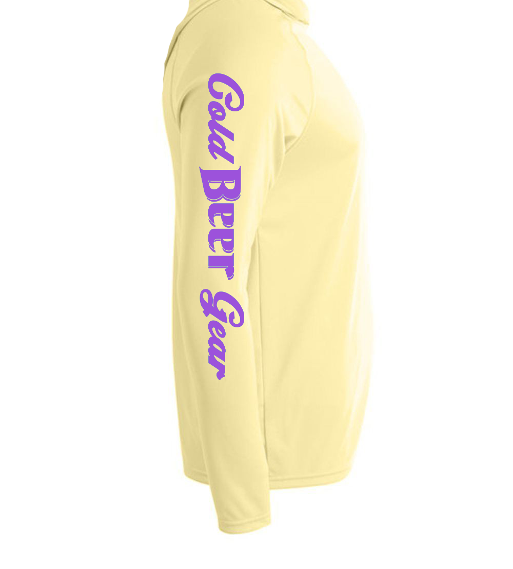 CBG FISHING LONG SLEEVE DRIFIT (YELLOW WITH PURPLE)